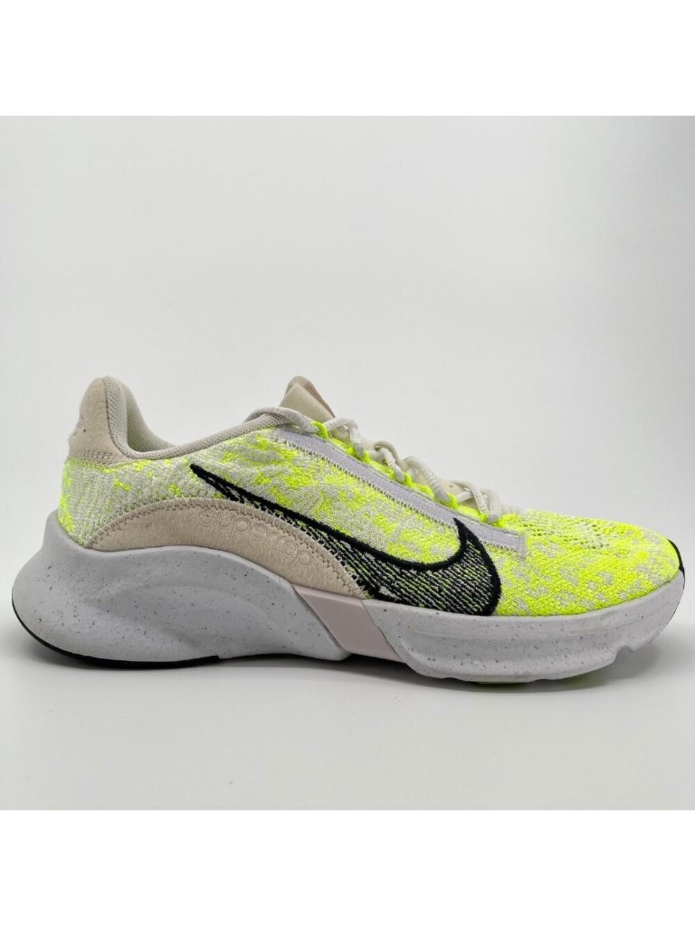 Nike SuperRep Go 3 Flyknit Next Nature Womens Size 8 Volt Running Shoes Sneakers